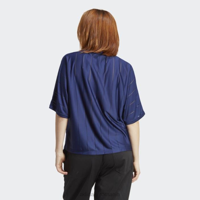 Adidas tricou cu mânecă scurtă versiunea albastru de noapte femei cer de noapte 2JBN9628