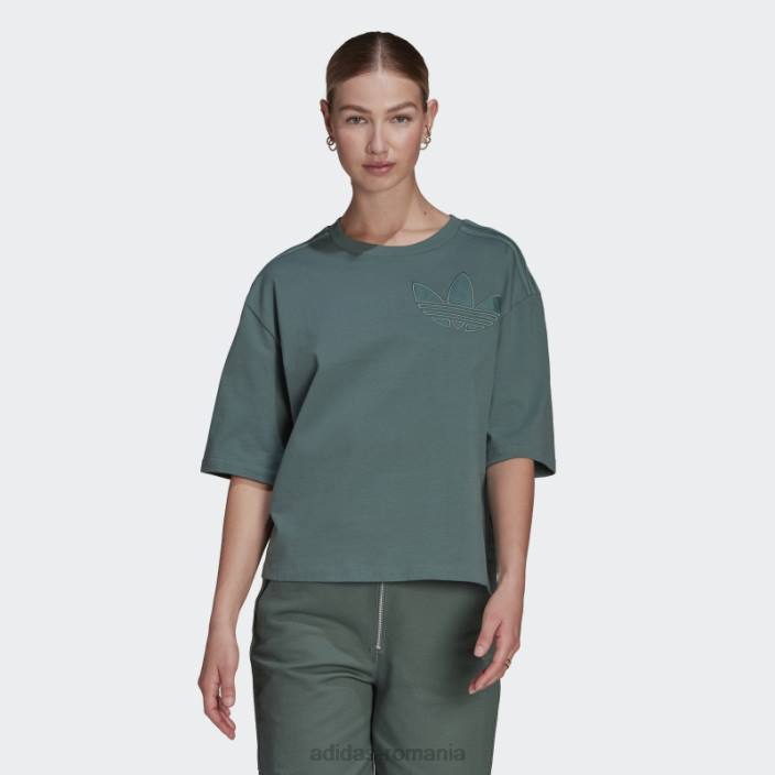 Adidas tricou cu plasture trefoil tech emerald adidas femei smarald tehnologie 2JBN10578
