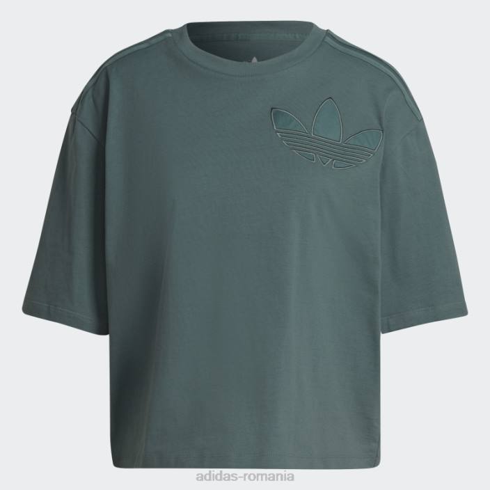 Adidas tricou cu plasture trefoil tech emerald adidas femei smarald tehnologie 2JBN10578
