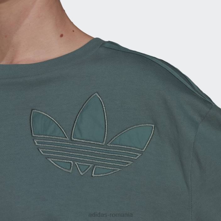 Adidas tricou cu plasture trefoil tech emerald adidas femei smarald tehnologie 2JBN10578