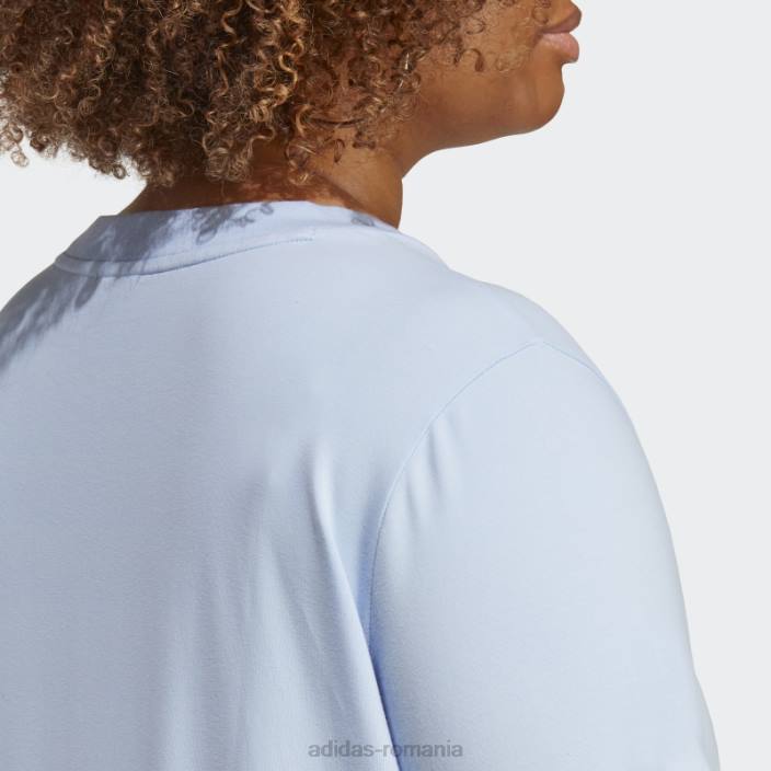 Adidas tricou cu trefoil adicolor classics albastru (mărime plus) femei zori albastre 2JBN10126