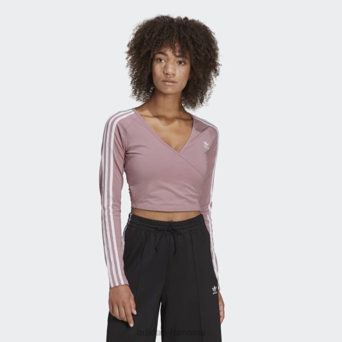 Adidas tricou decupat cu mânecă lungă adicolor classics mov femei mov 2JBN10606
