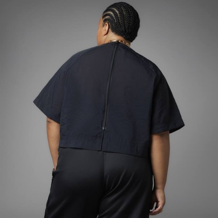 Adidas tricou decupat negru întotdeauna original (plus mărime) femei negru 2JBN9593