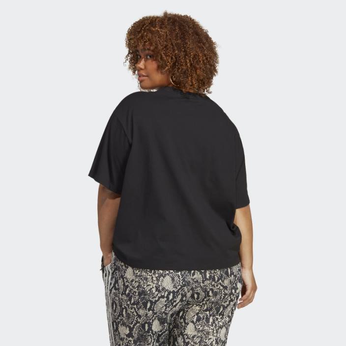 Adidas tricou grafic (mărime plus) negru femei negru 2JBN10039
