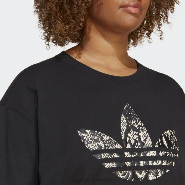 Adidas tricou grafic (mărime plus) negru femei negru 2JBN10039