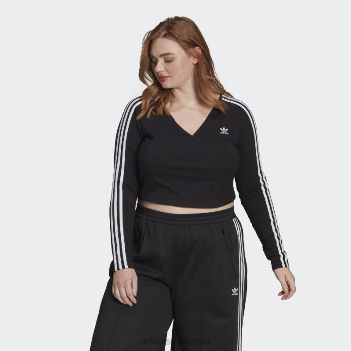 Adidas tricou negru adicolor classics cu mânecă lungă (plus mărime) femei negru 2JBN9173