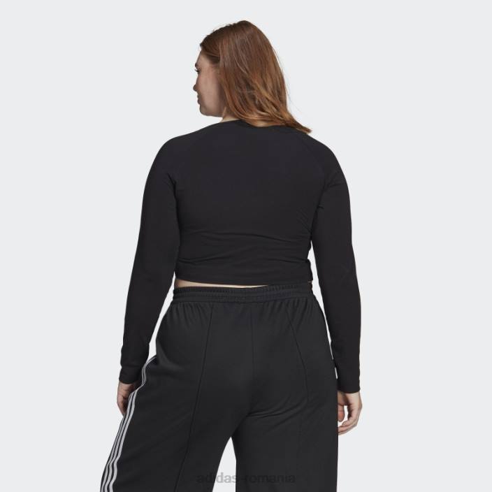 Adidas tricou negru adicolor classics cu mânecă lungă (plus mărime) femei negru 2JBN9173