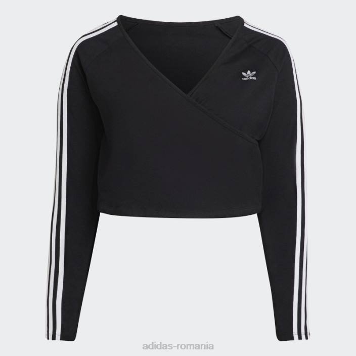 Adidas tricou negru adicolor classics cu mânecă lungă (plus mărime) femei negru 2JBN9173