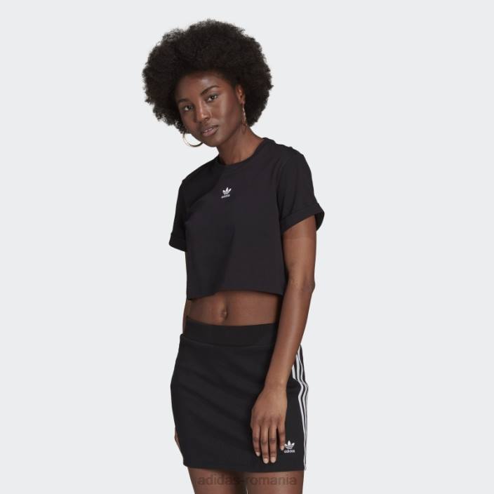 Adidas tricou negru adicolor essentials cropped femei negru 2JBN10342
