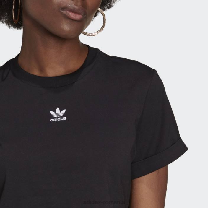 Adidas tricou negru adicolor essentials cropped femei negru 2JBN10342