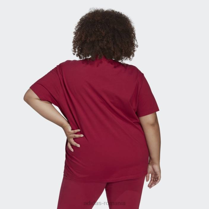 Adidas tricou (plus mărime) visiniu femei Burgundia 2JBN9853