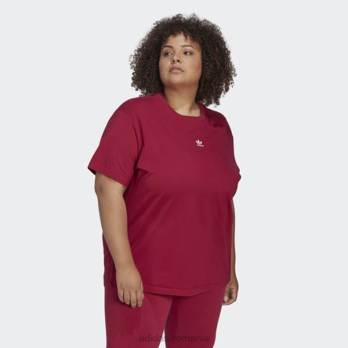 Adidas tricou (plus mărime) visiniu femei Burgundia 2JBN9853