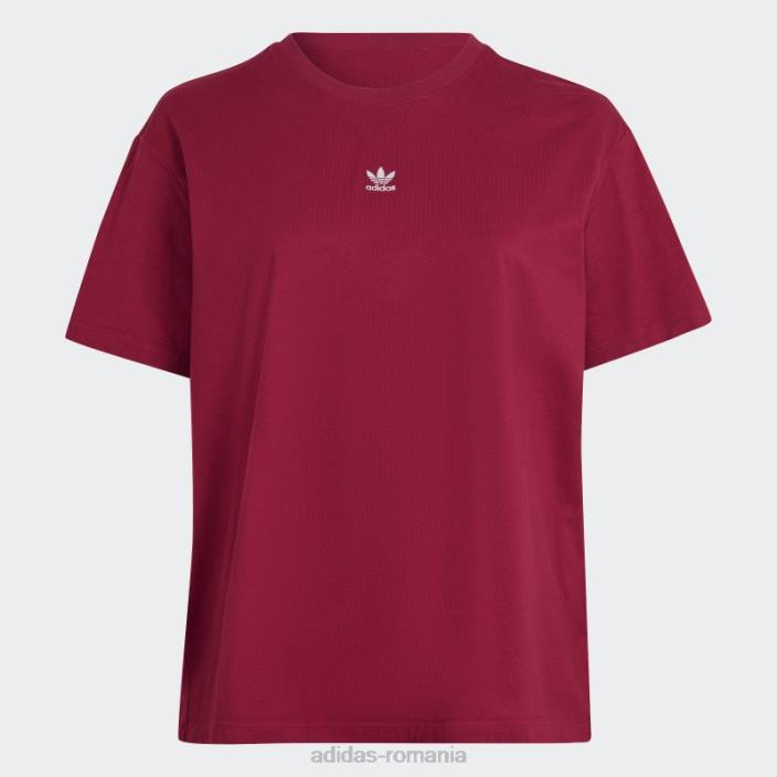 Adidas tricou (plus mărime) visiniu femei Burgundia 2JBN9853