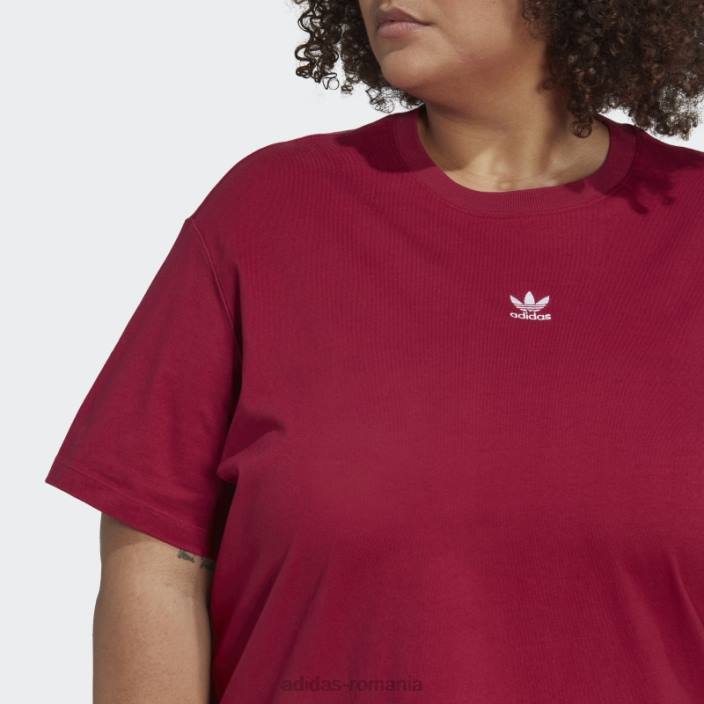 Adidas tricou (plus mărime) visiniu femei Burgundia 2JBN9853
