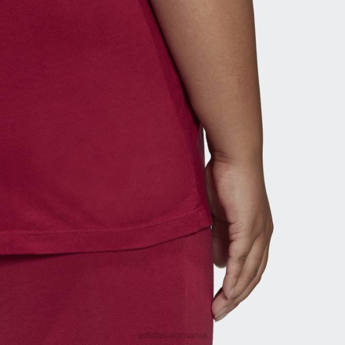 Adidas tricou (plus mărime) visiniu femei Burgundia 2JBN9853