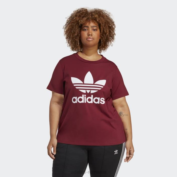 Adidas tricou roșu adicolor classics trefoil (plus mărime) femei roșu 2JBN16679