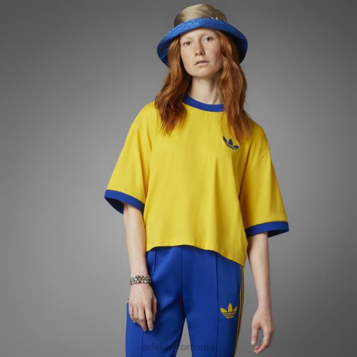 Adidas tricou supradimensionat adicolor anii 70 adidas auriu femei aur 2JBN2736