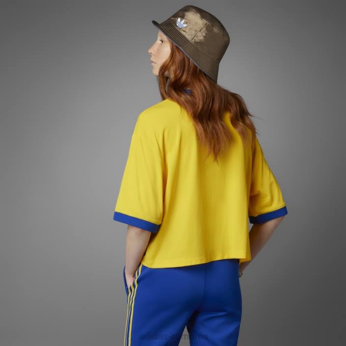 Adidas tricou supradimensionat adicolor anii 70 adidas auriu femei aur 2JBN2736