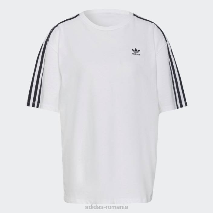 Adidas tricou supradimensionat adicolor classics alb femei alb 2JBN3152
