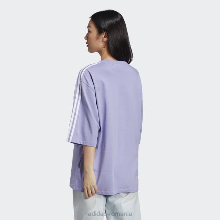 Adidas tricou supradimensionat violet deschis adidas femei violet deschis 2JBN16473