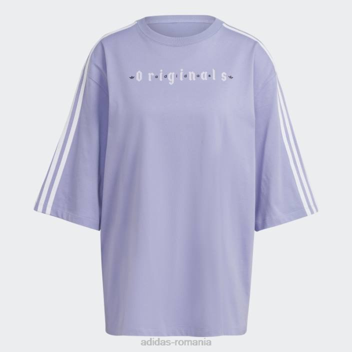 Adidas tricou supradimensionat violet deschis adidas femei violet deschis 2JBN16473
