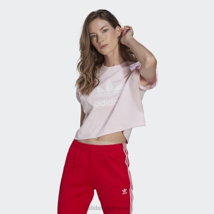Adidas tricou trifoil scurt adicolor classics roz femei roz 2JBN9505