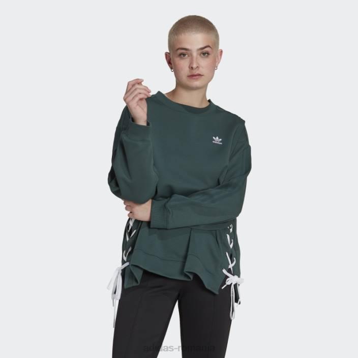 Adidas verde mineral, întotdeauna original, hanorac cu dantelă adidas femei verde mineral 2JBN2799