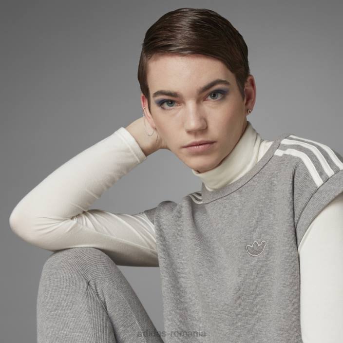 Adidas versiunea albastră vafe crop tee core heather femei miezul erica 2JBN10832