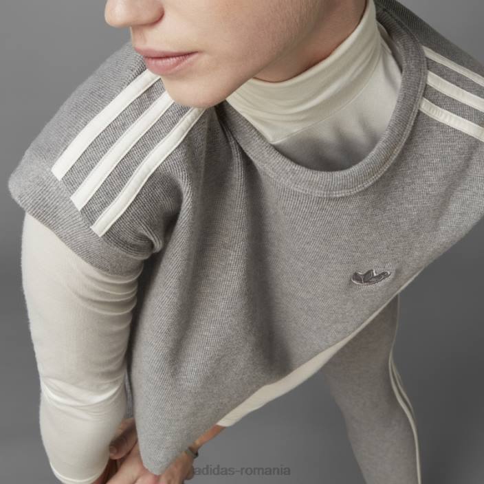Adidas versiunea albastră vafe crop tee core heather femei miezul erica 2JBN10832