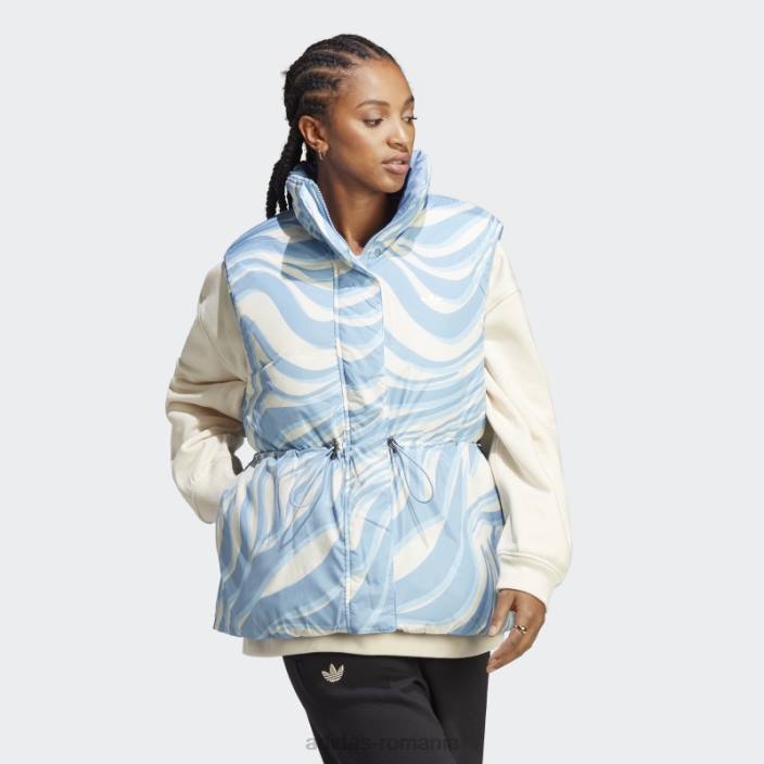 Adidas vestă reversibilă cu imprimeu animal abstract ambiental sky adidas femei cerul ambiental 2JBN9120