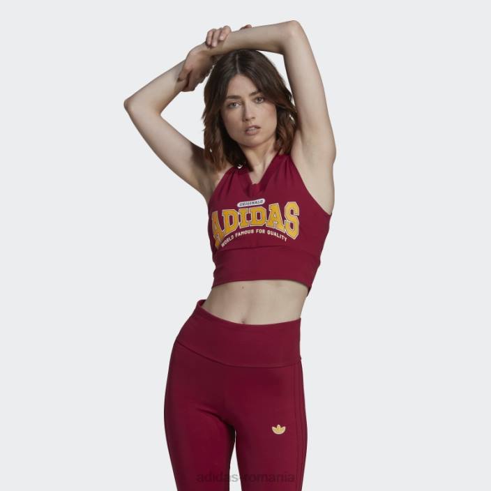 Adidas vesta crop burgundy fashion originals clasa 72 femei Burgundia 2JBN10793