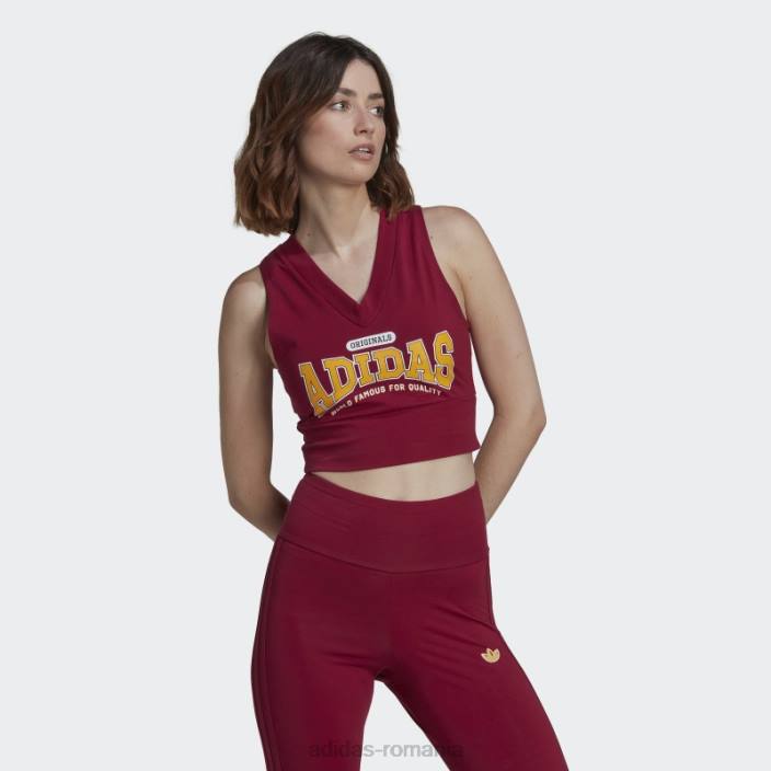 Adidas vesta crop burgundy fashion originals clasa 72 femei Burgundia 2JBN10793