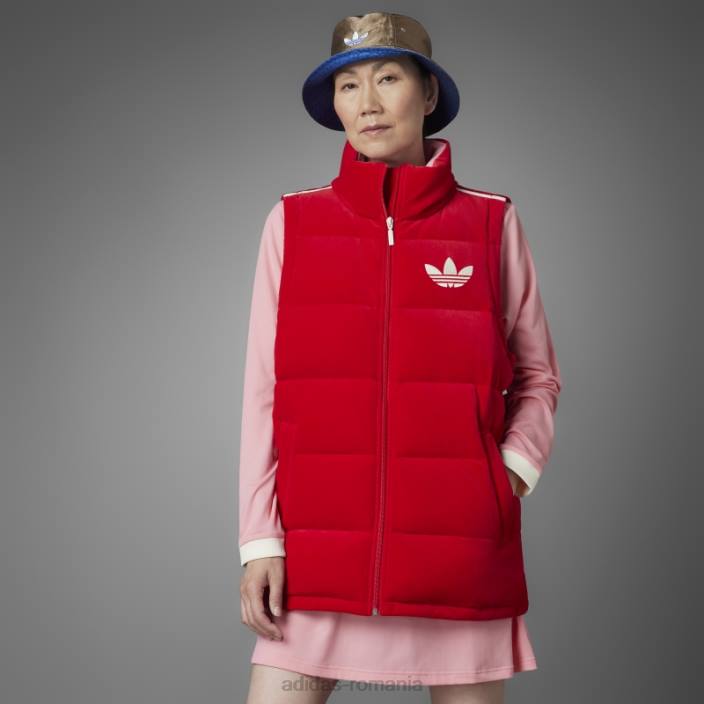 Adidas vesta de catifea adicolor anii 70 stacojiu femei stacojiu 2JBN2696