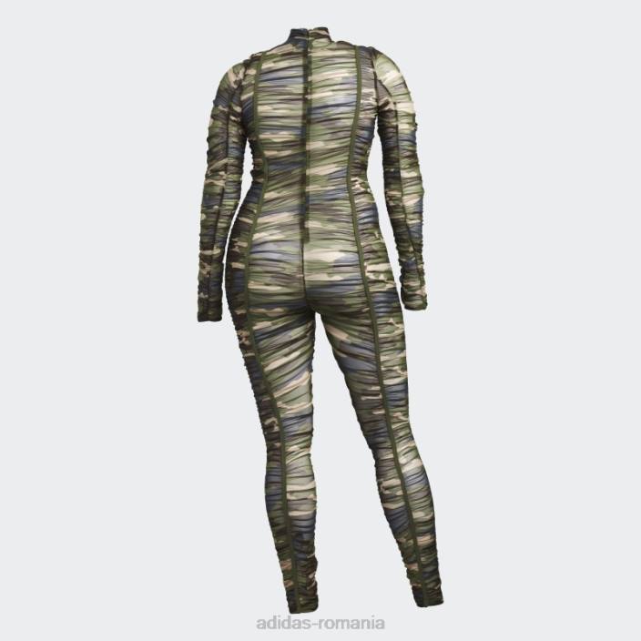 Adidas aop camo camo ruched catsuit (plus size) adidas femei aop camo 2JBN10323