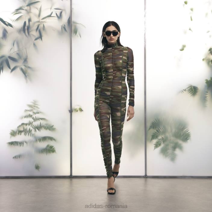 Adidas catsuit cu volane aop camo adidas femei aop camo 2JBN10278