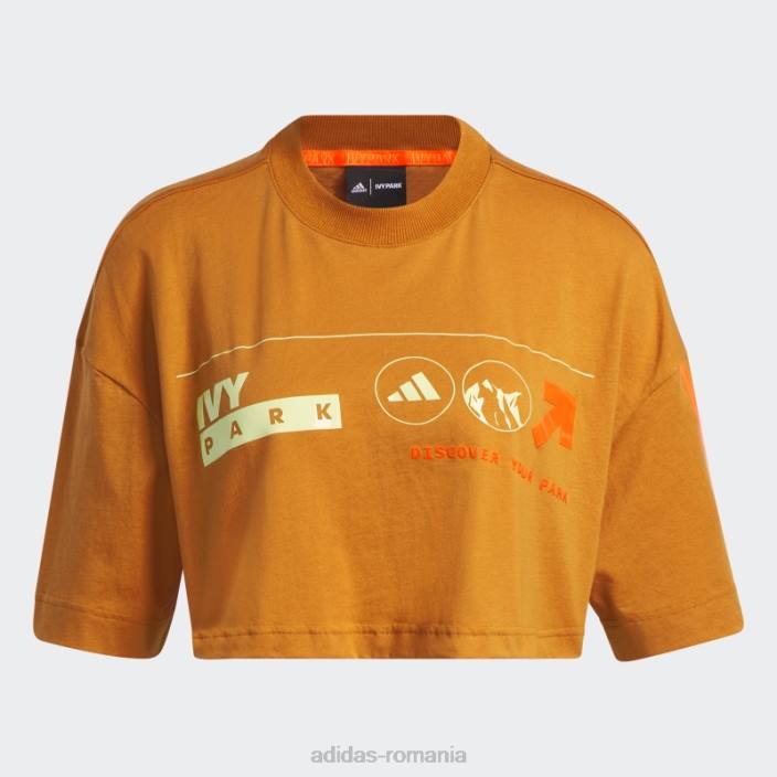 Adidas crop tee focus portocaliu femei focus portocaliu 2JBN16538