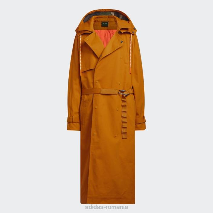 Adidas palton portocaliu două-în-unu din twill cu glugă (toate genurile) femei focus portocaliu 2JBN9779