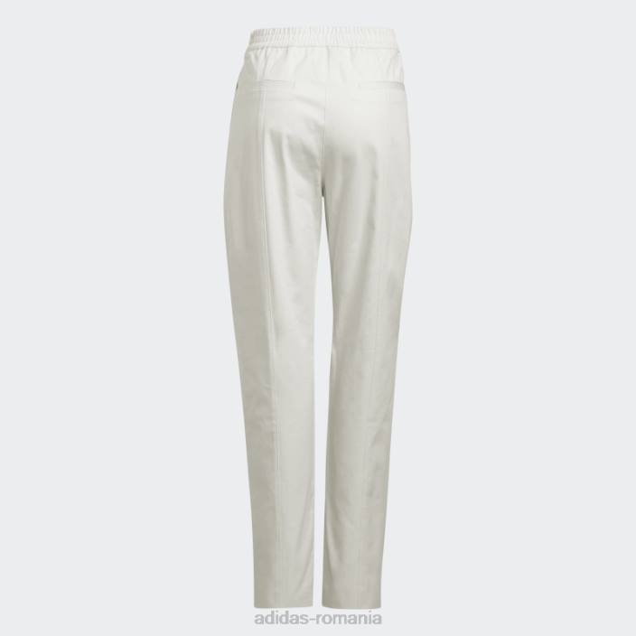 Adidas pantaloni de costum alb din twill femei alb 2JBN16637