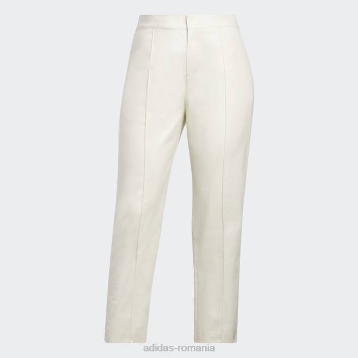 Adidas pantaloni de costum din twill (plus marime) alb femei alb 2JBN16987