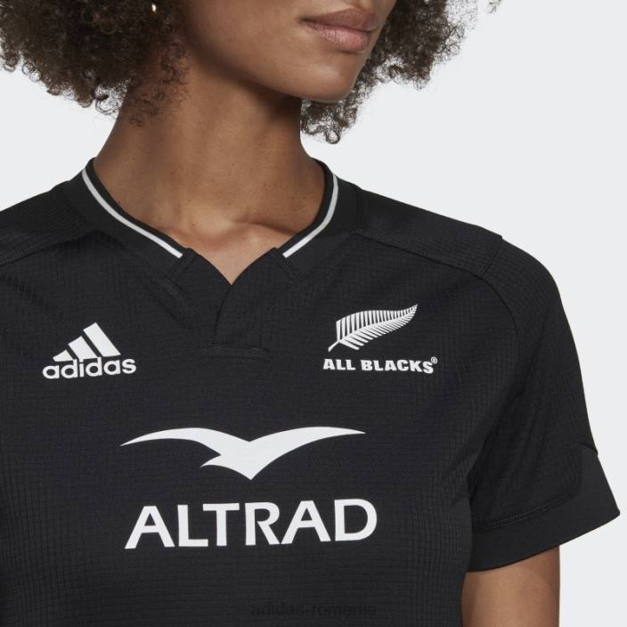 Adidas all blacks rugby replica home tricou negru femei alb negru 2JBN2431