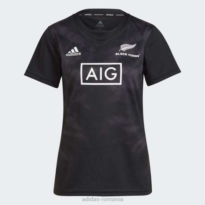 Adidas fashion black ferns rugby primeblue replica tricou home negru femei negru 2JBN3224