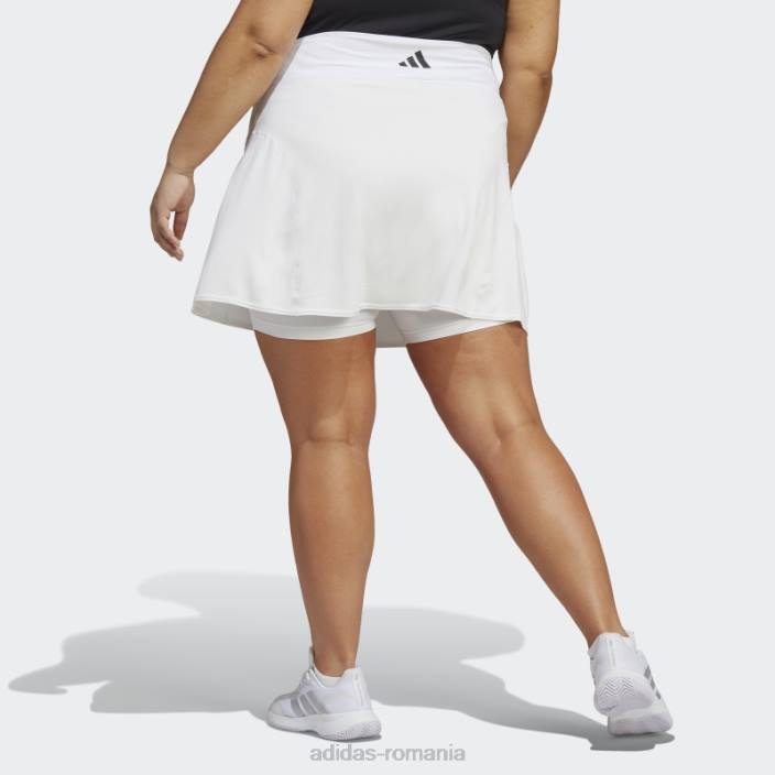 Adidas fustă albă de meci de tenis (plus mărime) femei alb 2JBN17266
