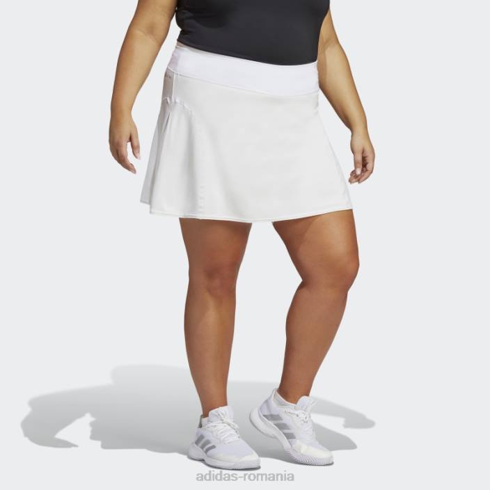 Adidas fustă albă de meci de tenis (plus mărime) femei alb 2JBN17266
