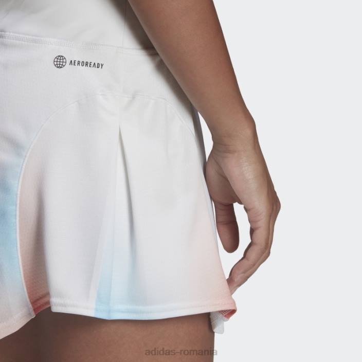 Adidas fustă de meci cu imprimeu tenis melbourne alb femei alb/negru/rosu 2JBN2732