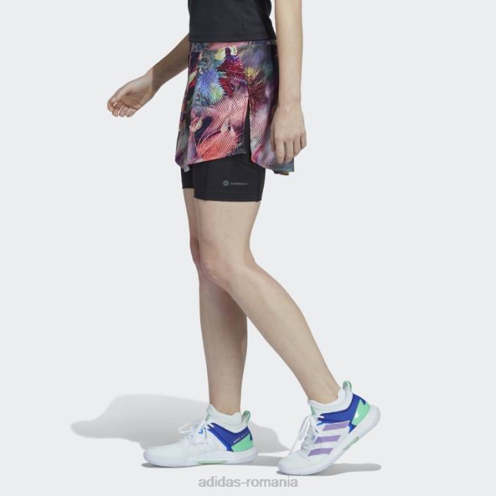 Adidas fustă de tenis neagră melbourne femei multicolor/negru 2JBN17168