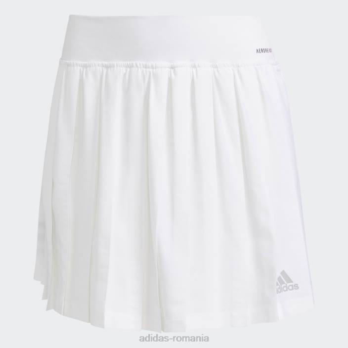 Adidas fusta club tenis plisata gri femei alb/gri 2JBN3174