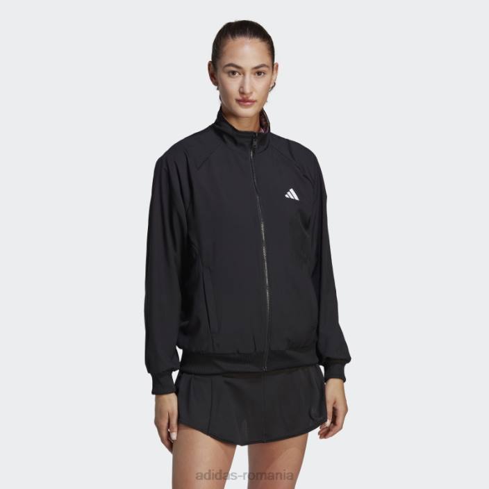 Adidas jachetă tenis melbourne neagră femei negru/multicolor 2JBN16627