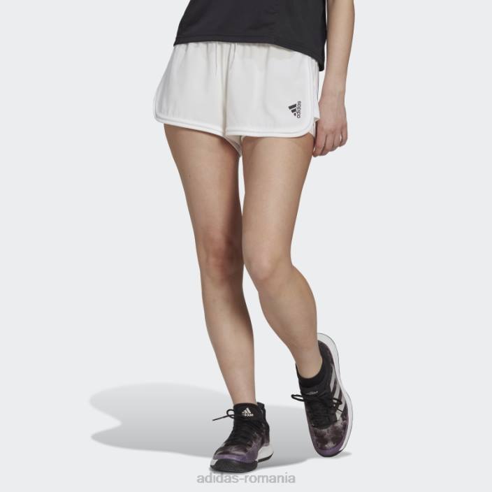 Adidas pantaloni scurți de tenis de club alb femei alb 2JBN10240