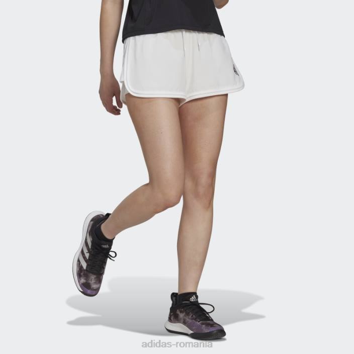 Adidas pantaloni scurți de tenis de club alb femei alb 2JBN10240