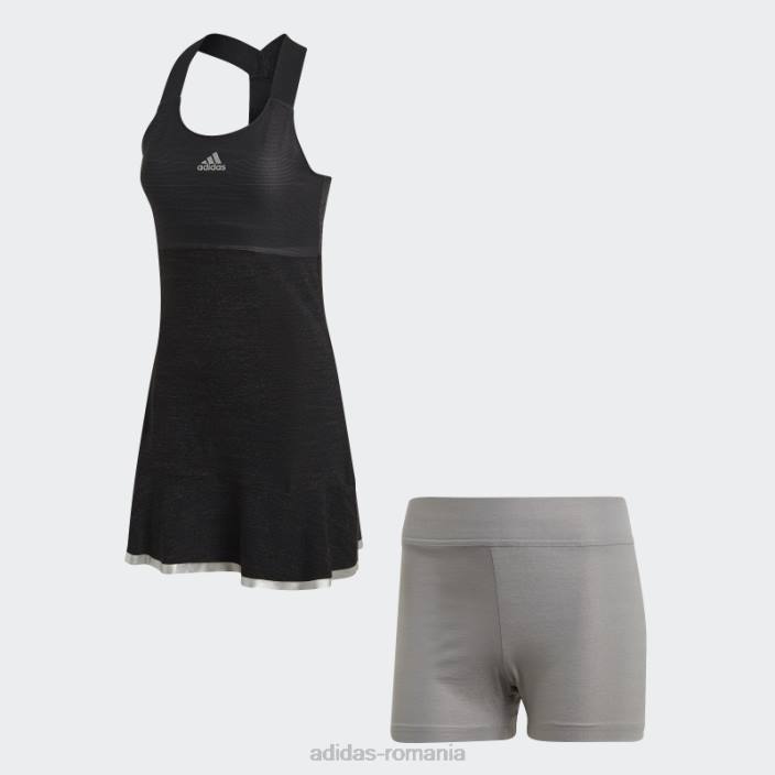 Adidas rochie neagră glam pe tenis femei negru argintiu 2JBN17510